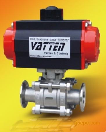 VATTEN气动卫生级快装认证球阀VT2CC33A