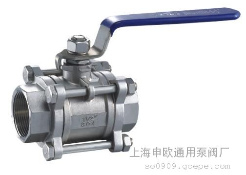 Q11H-16P-DN40 不锈钢三片式金属硬密封球阀