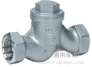 H11W-16P-DN40不锈钢内螺纹升降式止回阀