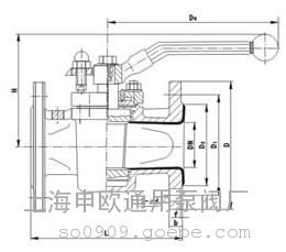 X43F46-10C-DN50衬氟二通旋塞阀