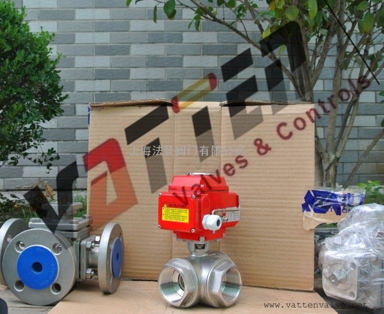 电动三通牙口球阀，电动三通球阀