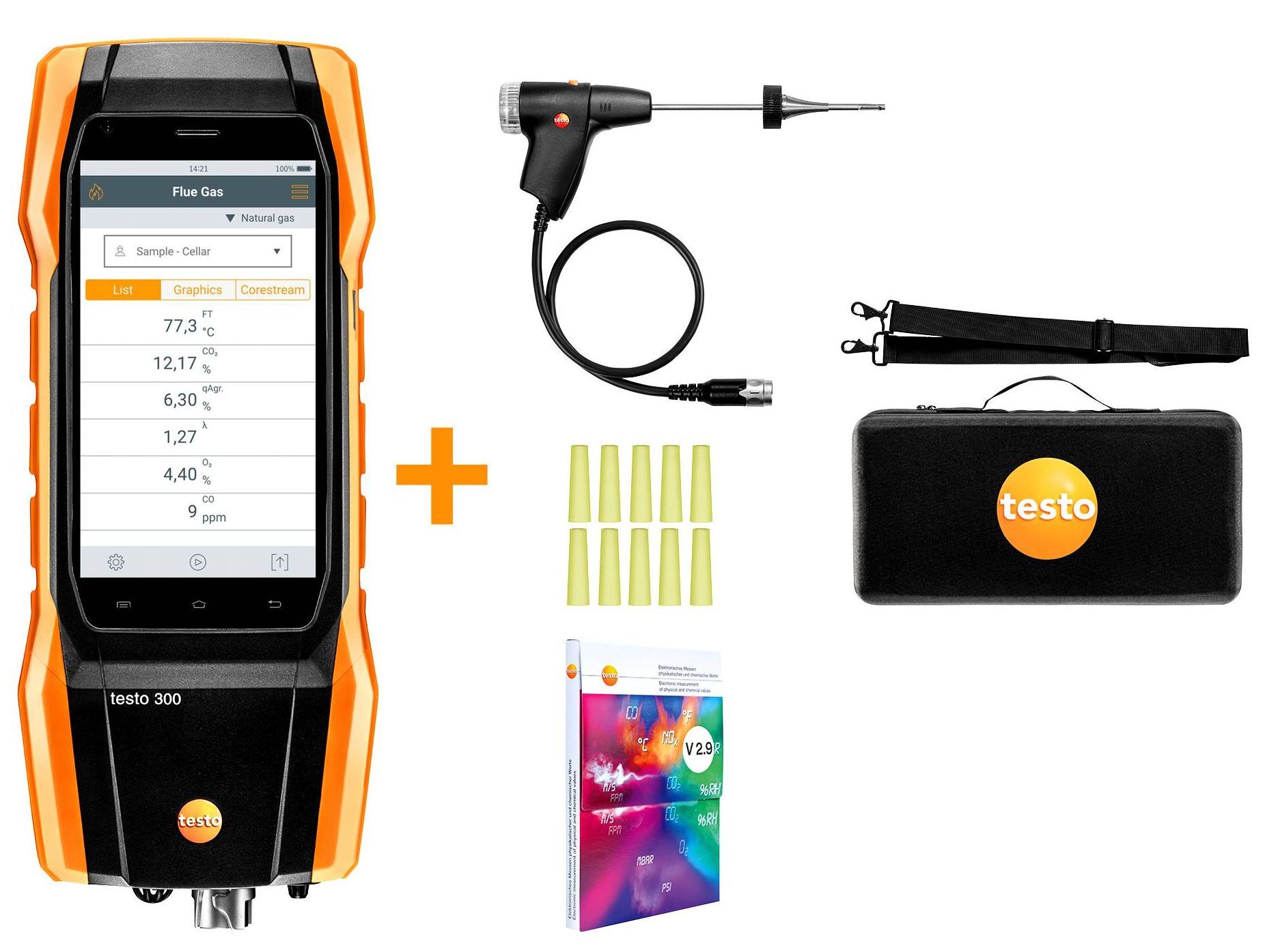 testo 300烟气分析仪通用型基础款套装1 德图TESTO300