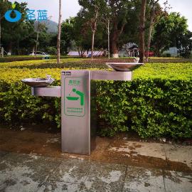 圣藍(lán)室外飲水臺 不銹鋼免杯按壓噴泉直飲機(jī) 公園景區(qū)直飲水臺SL-HIL-02