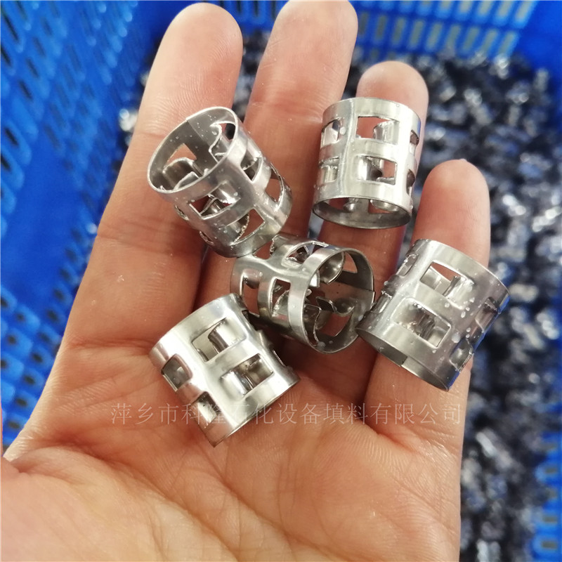 蒸馏塔316L金属鲍尔环填料DN25mm不锈钢鲍耳环科隆填料