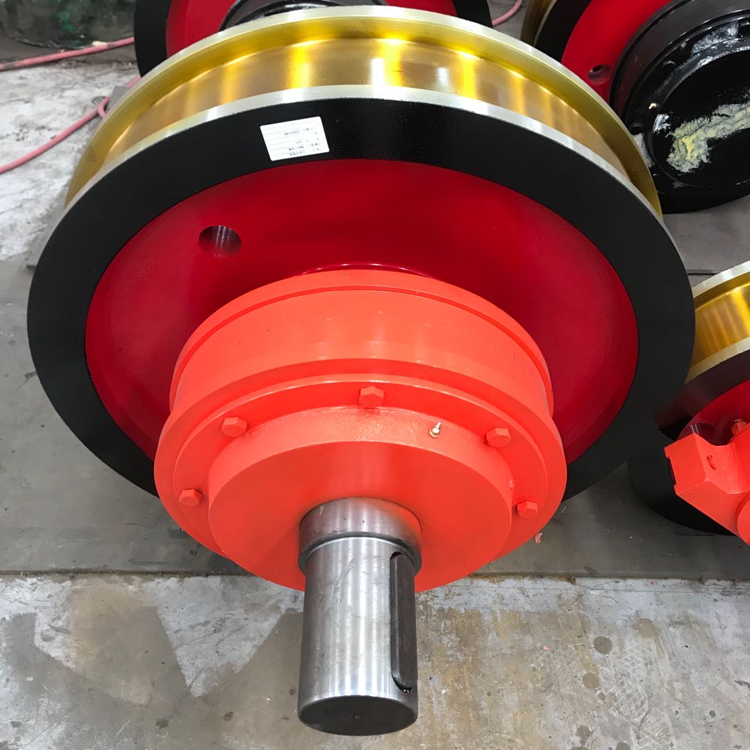 航车轮 φ500*150主动双边角箱车轮组 整车