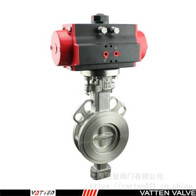vatten气动抗氧化不锈钢高性能高温蝶阀 VT1ADW23A