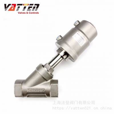 vatten空压机设备配套角座阀 气动Y型直角阀 VT-J