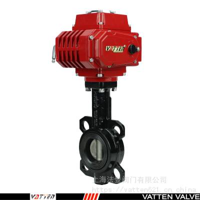 vatten电动开关常温阀 过污水电动衬胶蝶阀VT1AEW11A