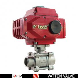 vattenSS304三片式電動焊接球閥 VT2CDB53B
