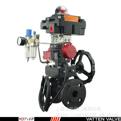vatten空压机用气动碳钢球阀 过气体法兰球阀 VT2BDF33A