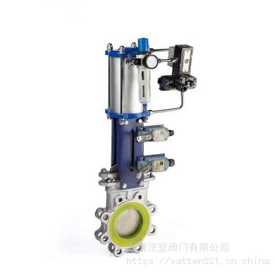 vatten工业气动纸浆介质专用无积料刀闸阀 VTPZ973H-10P
