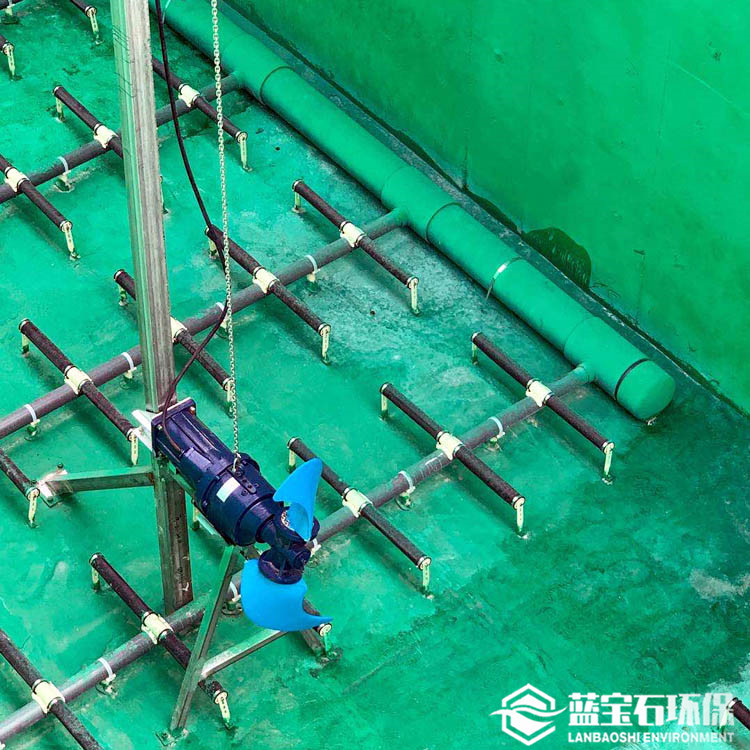 缺氧区推流器 潜水推进器安装效果QDT蓝宝石