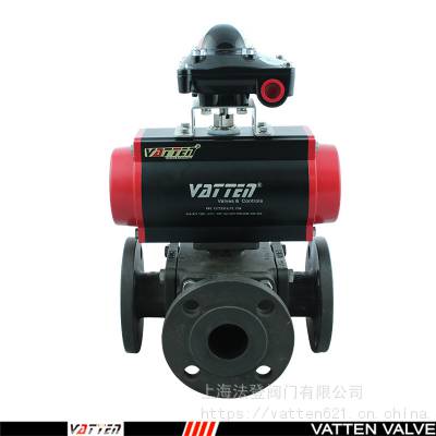 vatten反馈型气动开关法兰三通球阀 VT2DDF33A