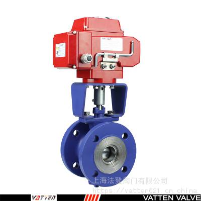 vatten电动V型包胶球阀 V型电动防爆防腐球阀 VT2BF23A