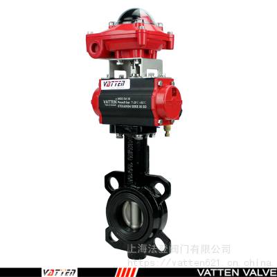 vatten气动工业排污球铁橡胶对夹蝶阀 VT1ASW11A