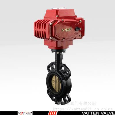 vatten尼龙板气动球铁衬胶蝶阀VT1AEW11A