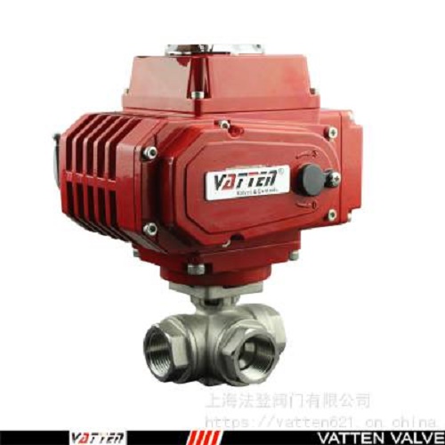 vatten自动化螺纹电动三通换向球阀VT2DEN33A
