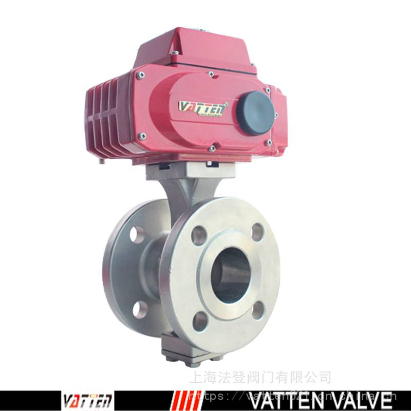 电动V型球阀钛材 电动物料剪切阀VATTENVT2EF33A