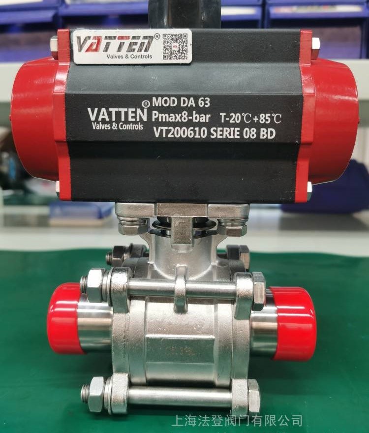 VATTEN自动化三片式自控焊接球阀VT1LDC33A