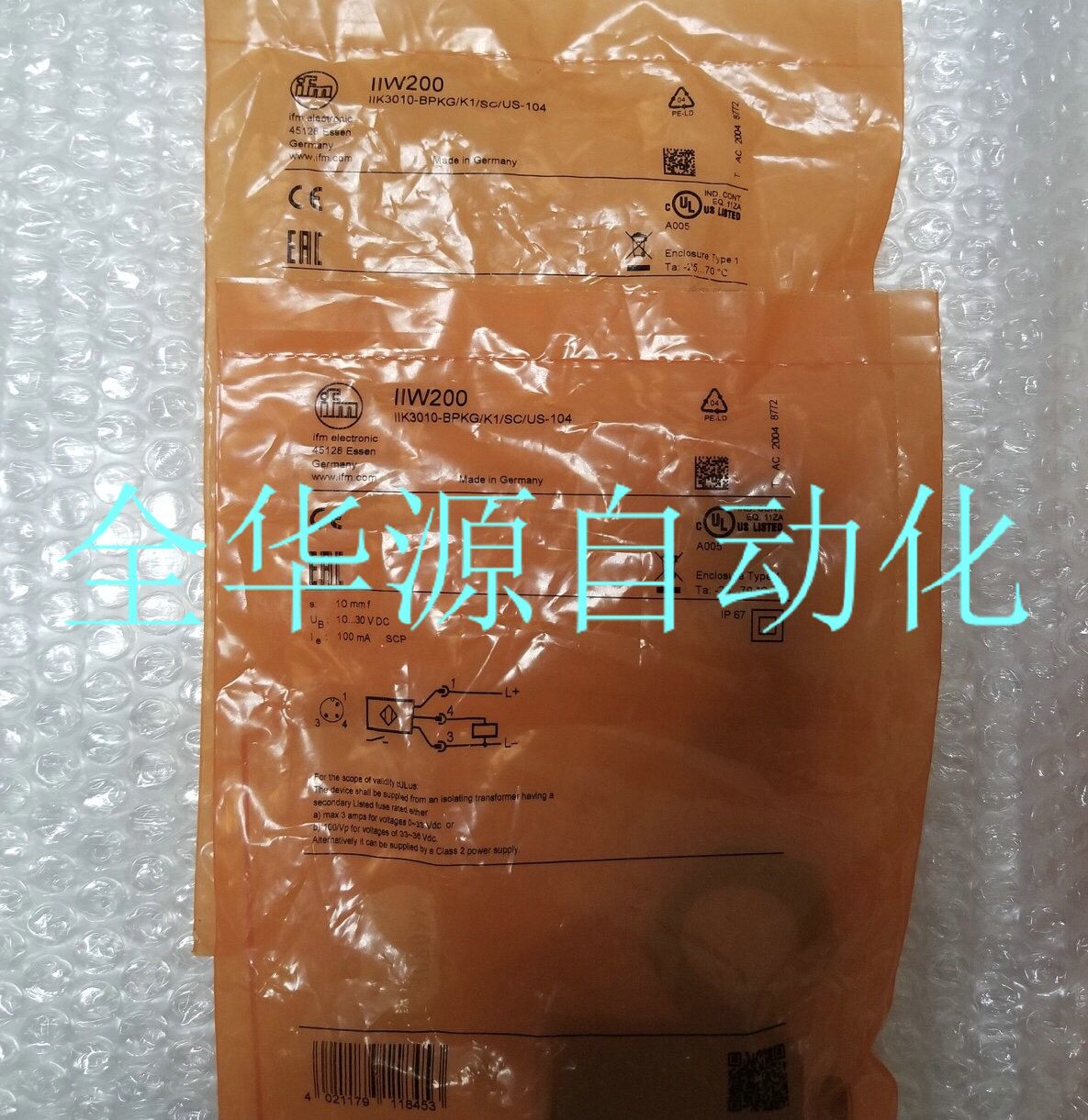 易福门原装传感器接近开关IIT231 IIT232 IIW200 IIW201 IIW202 