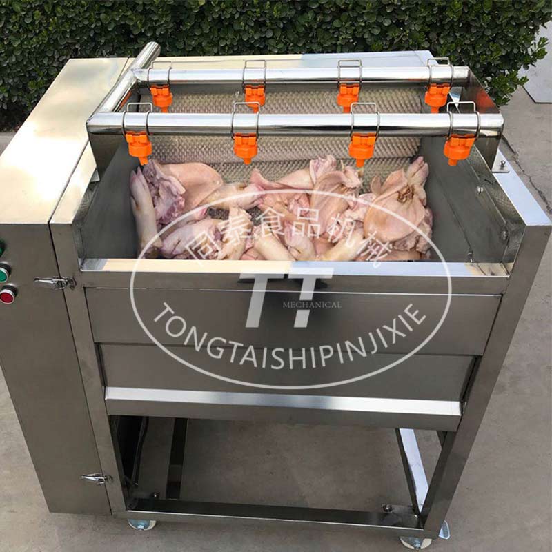 同泰不锈钢猪蹄猪头清洗机 洗猪耳朵毛刷机现货TQX-1000