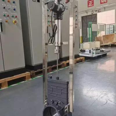 电动UPVC刀型闸阀 畜牧业应用排渣阀VATTENVTPZ973H-10P
