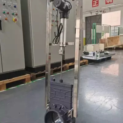 VTPZ973H-10P电动塑料刀闸阀 养殖场排渣阀门VATTEN