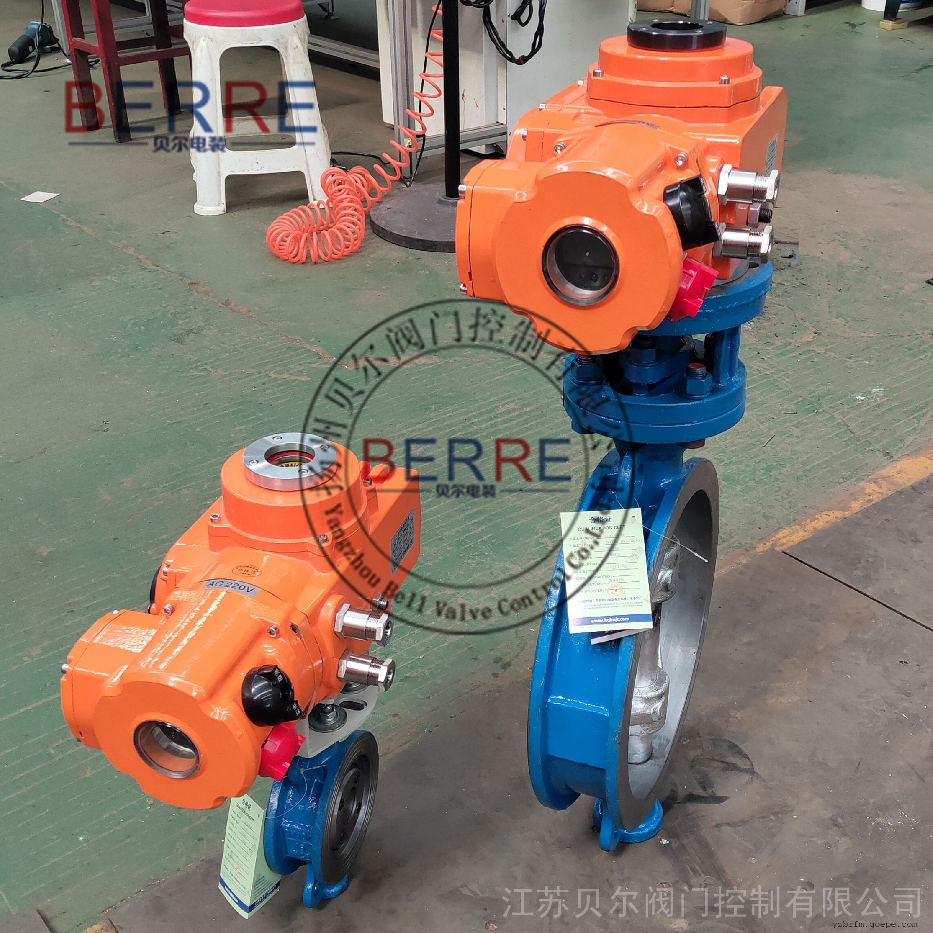 BERRED973H智能调节型电动对夹蝶阀D973H-16C DN200