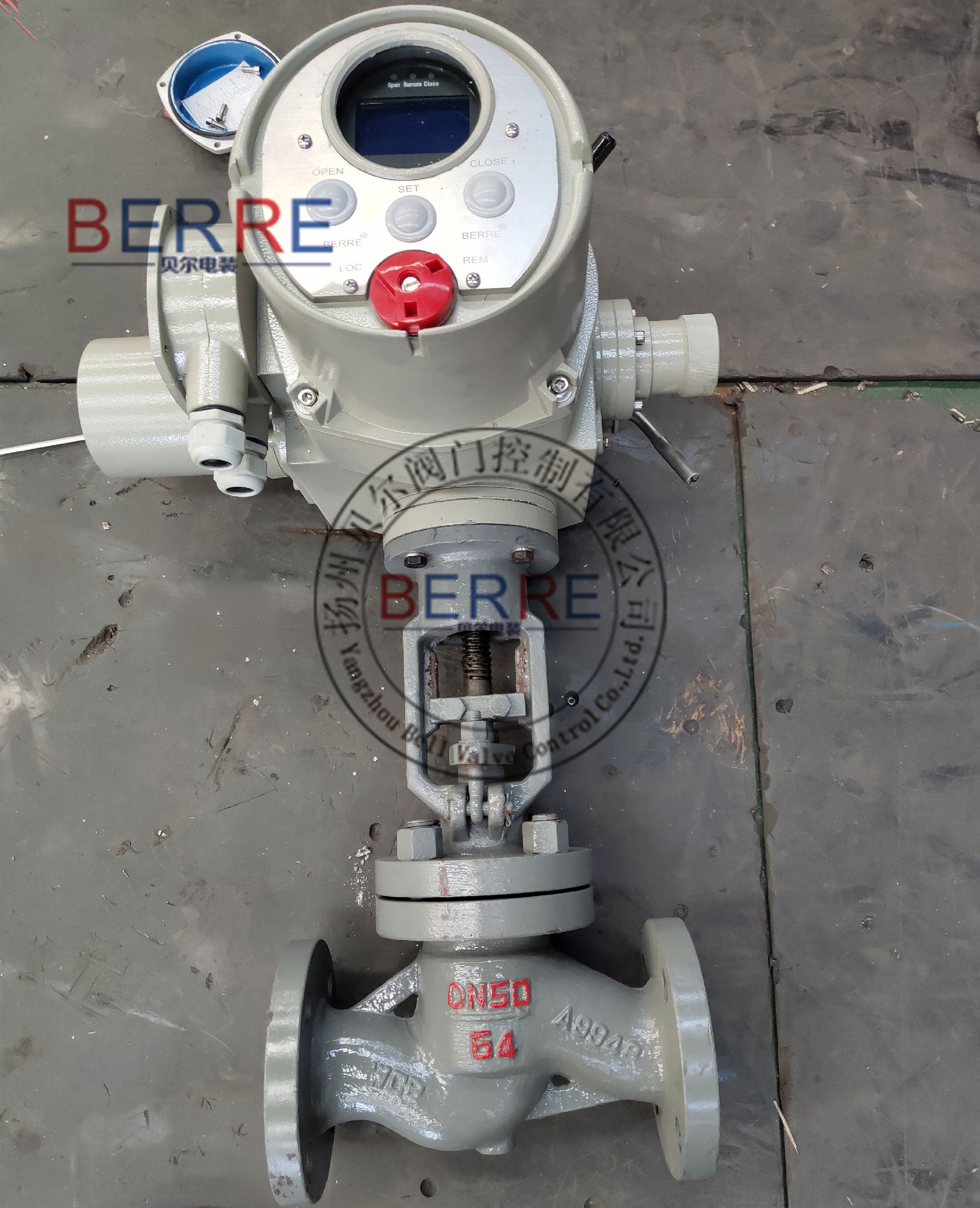 贝BERRE尔智能开关型电动防爆截止阀J941H-16C DN80