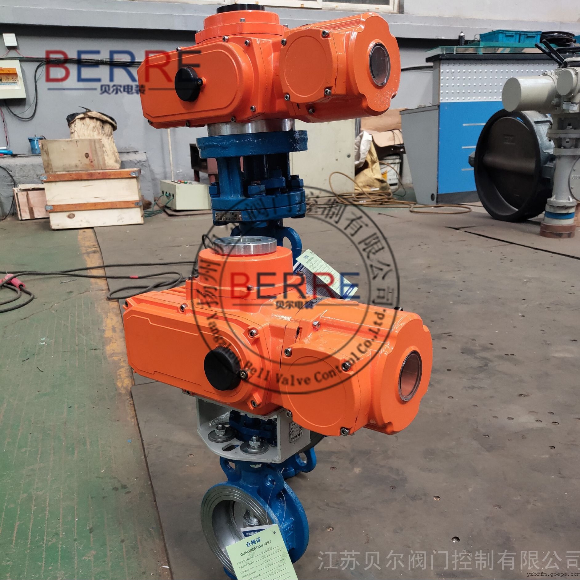 BERRED973H智能调节型电动对夹蝶阀D973H-16C DN200