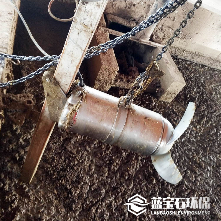 猪粪潜水搅拌机 防堵塞防缠绕不带导流罩QJB蓝宝石环保