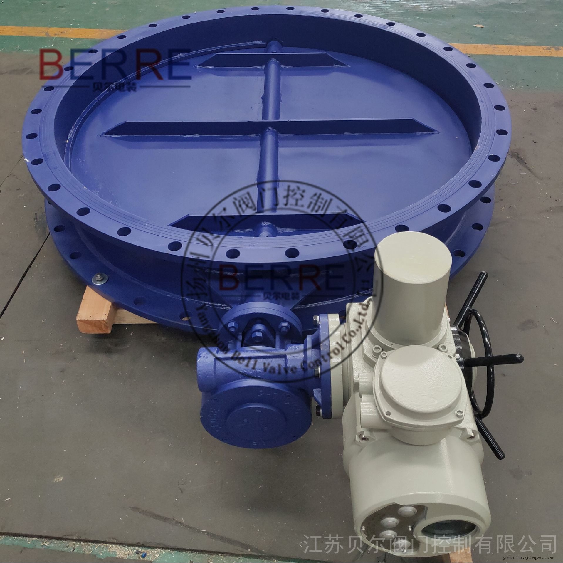 BERREDN1800智能型电动法兰通风蝶阀D941W-1C DN1800