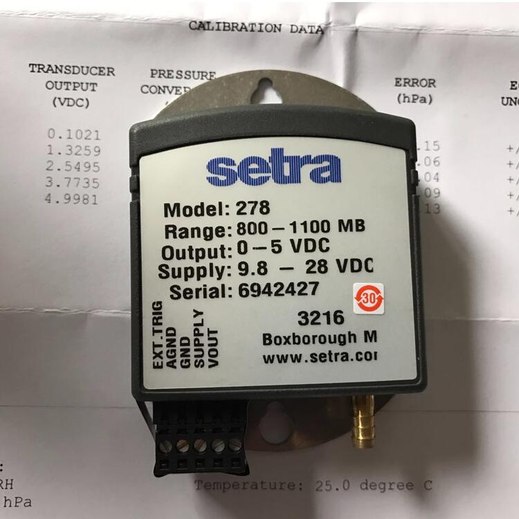 美国西特Setra 278 大气压力传感器/ 变送器