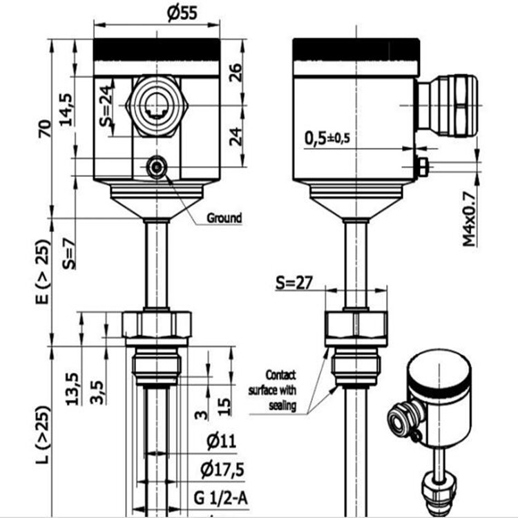 具有船级社认证的-200°超低温温度传感器