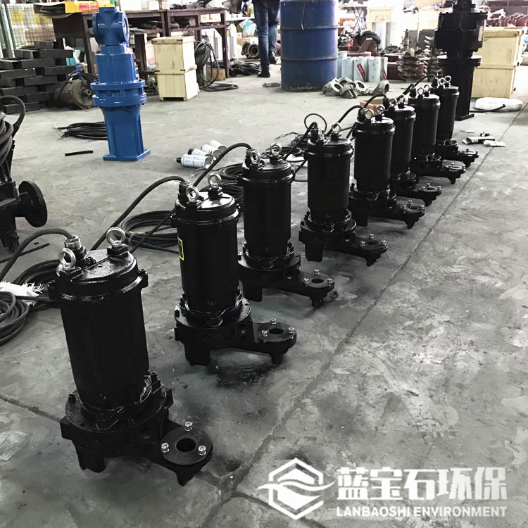 污水污泥混合液充氧离心水下曝气机QXB1.5蓝宝石
