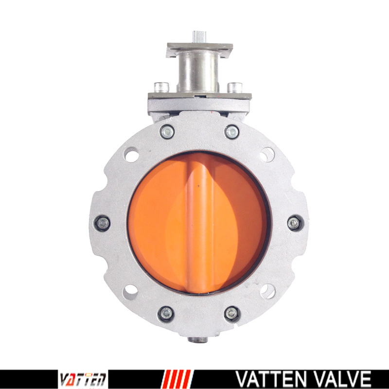 VATTENVA104S双法兰连接气动粉末蝶阀 物料输送专用阀门