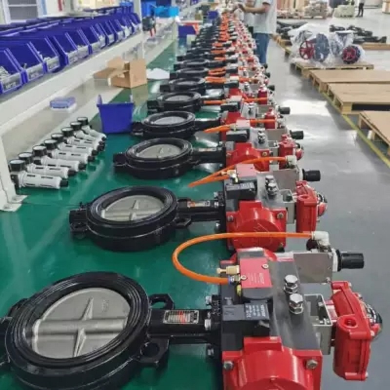 VATTEN单作用气动橡胶蝶阀图片 对夹式气动耐磨阀VT1ADW11A