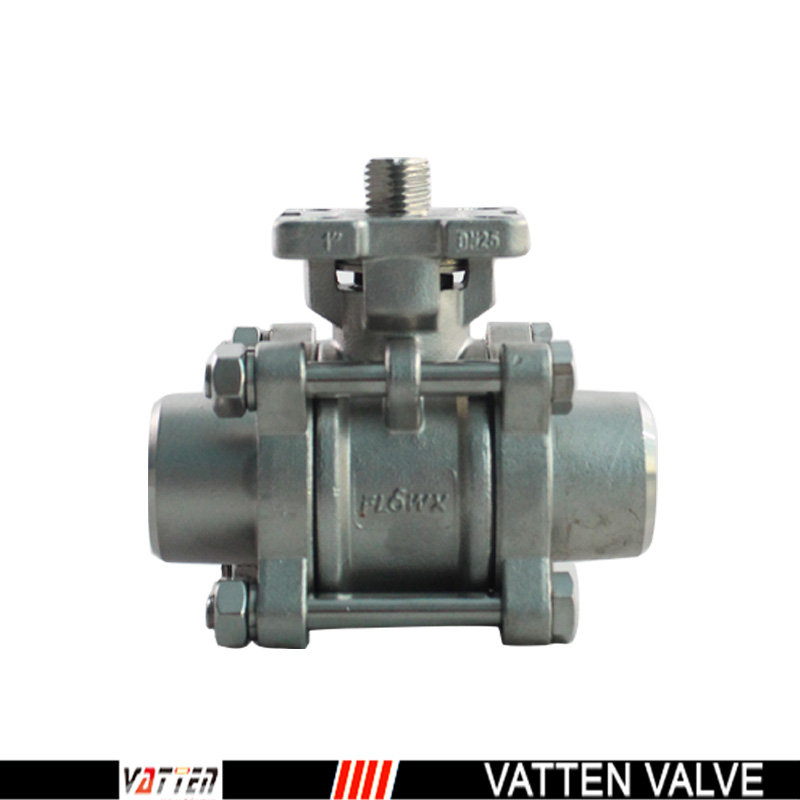 VATTEN自动化焊接球阀 气动进口三片式阀门VT1LDC33A