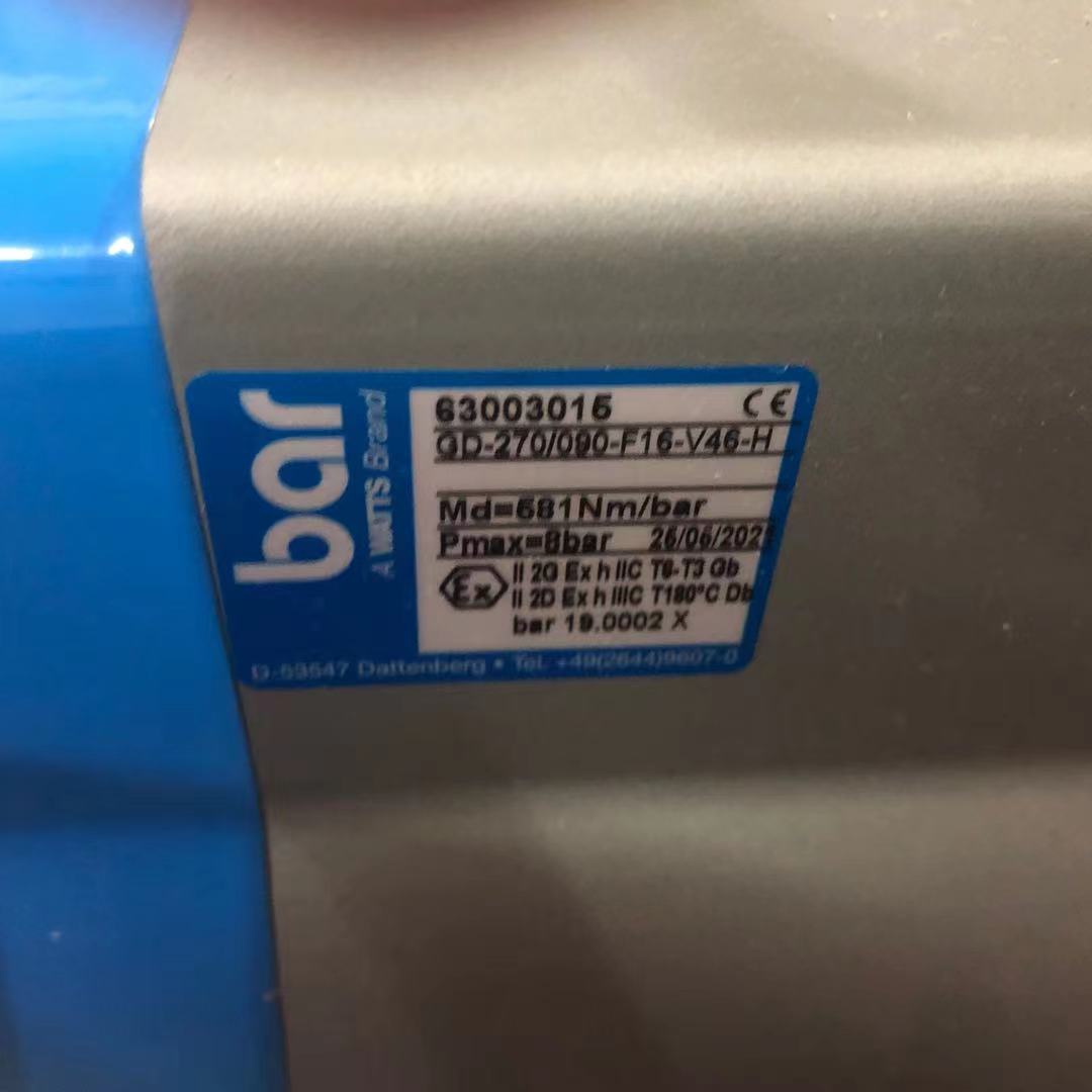 德国bar带杆式执行器的蝶阀 用于化学制品行业使用 AGTURN PZR