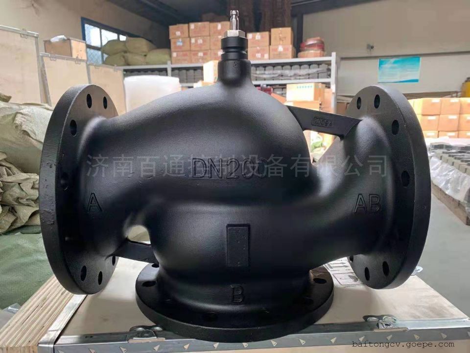 西门子电动三通分流合流调节阀 两通温控阀 蒸汽导热油控制阀
