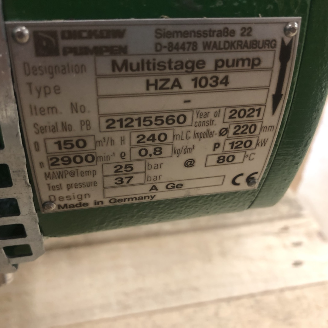Dickow Pumpen带永磁联轴器的单级或多级侧通道泵SCMB h 3565