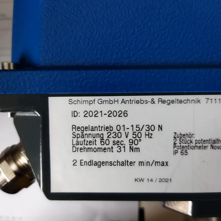 schimpf伺服电机搭载执行器使用02-50/4500