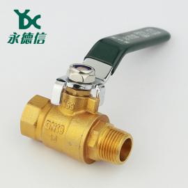 永德信內(nèi)外螺紋銅球閥迷你黃銅球閥一體式加厚4分銅芯213