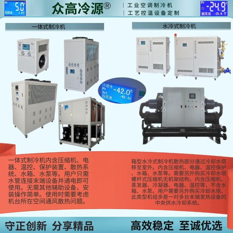 众高冷源低温制冷机0-1℃冰水冷冻机