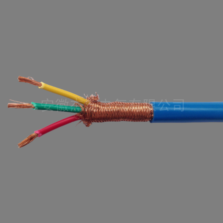 ZR-IA-DJFPFPR-12×3×1.5阻燃本安氟塑料绝缘护套铜网编织分屏+总屏信号电缆皖杰
