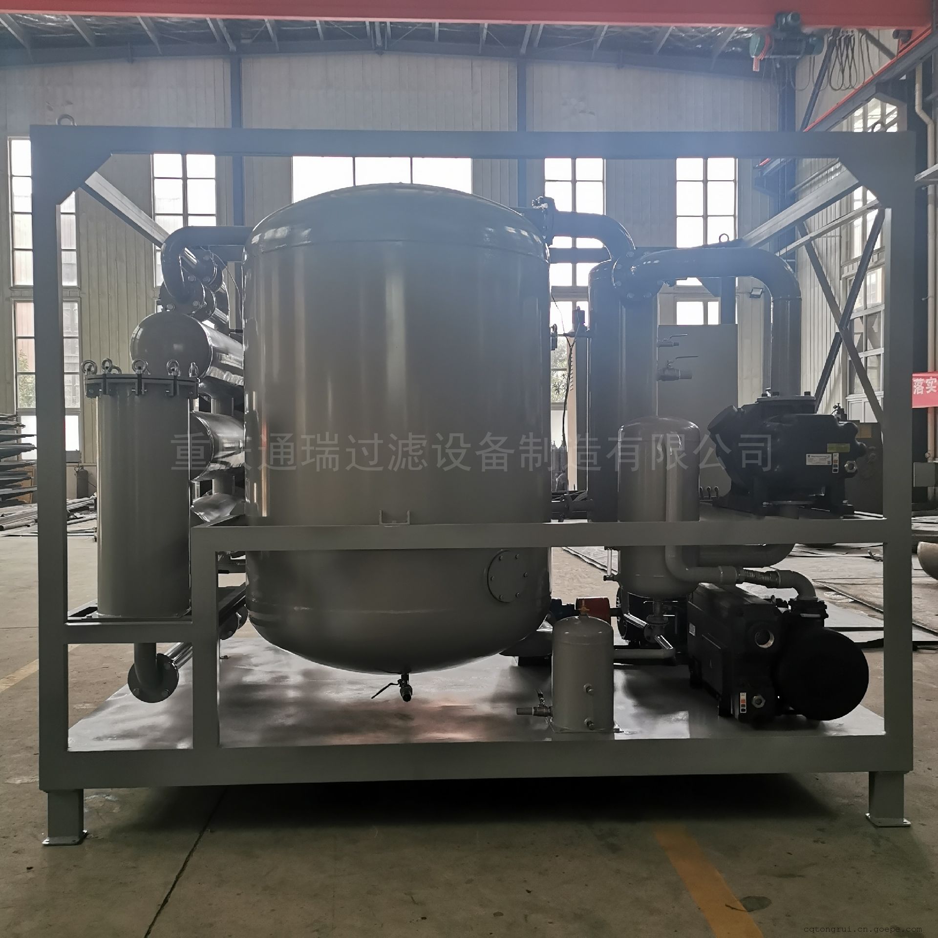 通瑞电厂变电站安装检修大流量变压器油双级真空滤油机真空干燥