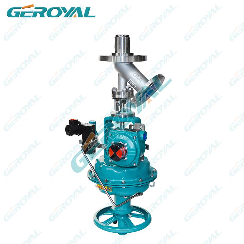 GEROYAL精欧气动上展示放料阀 储罐反应釜底放料 下展示阀门 不锈钢放料阀F641L