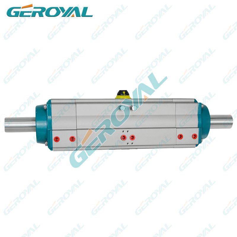 GEROYAL精欧气动三段式三通球阀 气动不锈钢法兰阀门330T/L