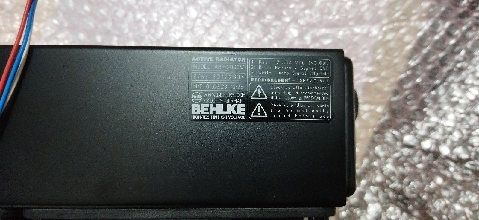 behlke主动散热器直接液体冷却AR-2000W