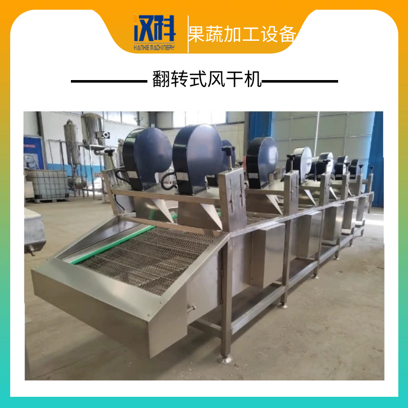 汉科FG-6000连续式翻转式风干机 土豆快速沥水吹干机 肉制品脱水加工设备